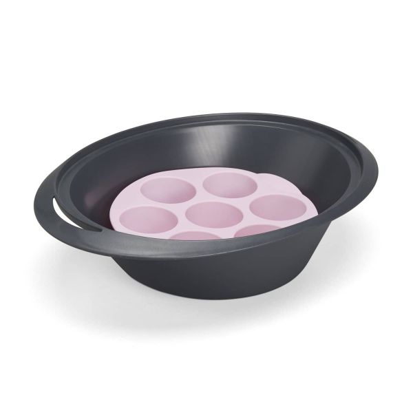 Silikon-Muffinform für den tiefen Dampfgaraufsatz