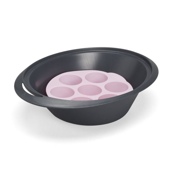 Silikon-Muffinform rosa - für Varoma Silikon-Muffinform rosa - für Varoma