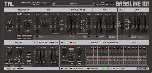 TAL-Bassline-101 - Synthesizer