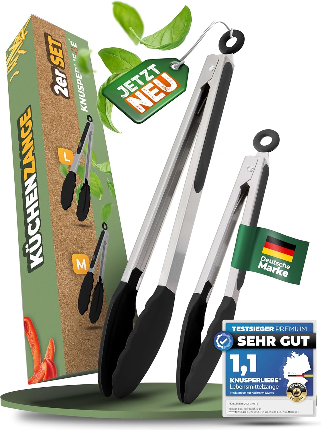 KNUSPERLIEBE® 2X Premium-Küchenzangen